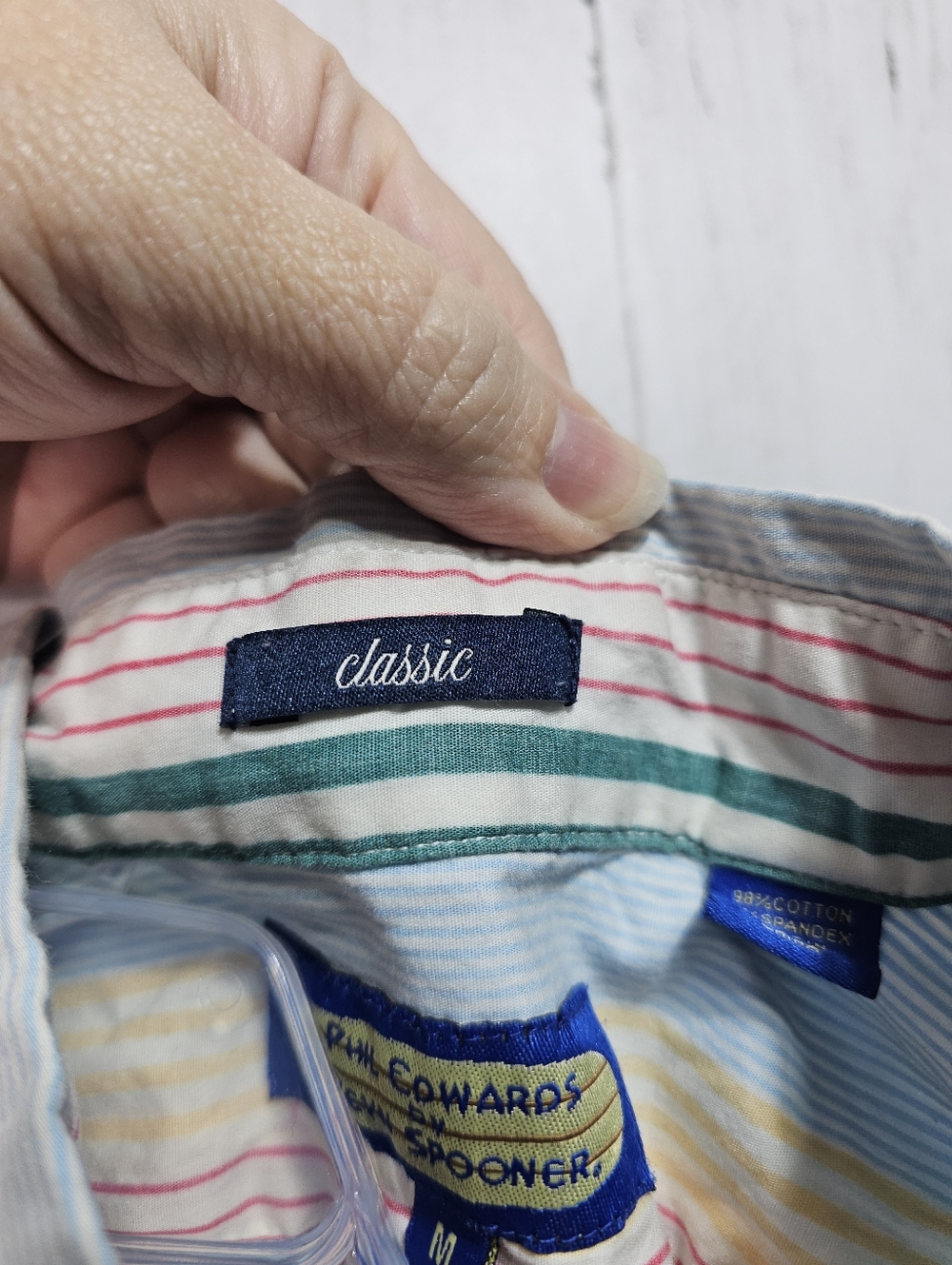 Reyn Spooner Phil Edwards Striped Cotton Popover Shirt Men's Size Medium. - Picture 7 of 11